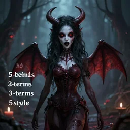 A _adj-beauty_ Portrait of a _noun-horror_ Succubus in a _noun-horror_ _adj-horror_ environment by _artist_, _site_.:5,_hd_, _hd_, _3d-terms_, _3d-terms_, _3d-terms_, _style_, _photo-term_:2,_color_ color scheme, blur, bokeh, dof:-1