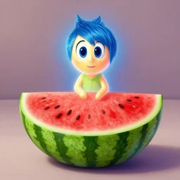 inside out watermelon, matte painting trending on artstation