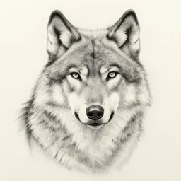 pencil drawing portrait of the wolf detective