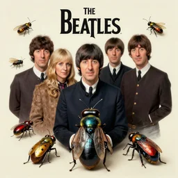 the beatles group, as real insects, matte art, artstation, greg rutkowski, magali villeneuve, highly detailed, fred freeman, 4 k, technicolor, ludek pesek, rick guidice