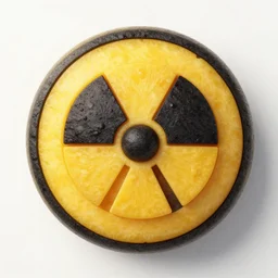nuclear bombing depicted as fruit art