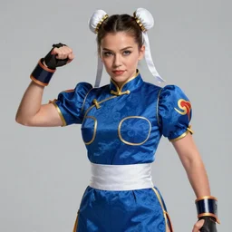 miley cyrus as chun li from street fighter, 4 k, ultra realistic, detailed focused art by artgerm and greg rutkowski and alphonse mucha