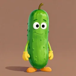 portrait of Larry the Cucumber from veggie tales, by Wayne Barlowe