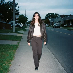 1 9 9 3, disposable camera, flash, suburbia street, cenobite walking