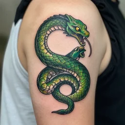 Tattoo of an ouroboros, digital art, 8k, UHD