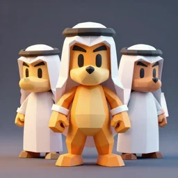 low poly render of 3 d, captain falcon portrait as sheikh mohammad ruler of dubai, featured on artstation, cgsociety, unreal engine, octane, volumetric lighting, rtx on, vibrant, by greg rutkowski, grainy, intricately detailed, award - winning, atmospheric, ambient, symbolic, artistic