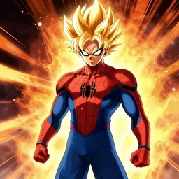 spiderman is a super Saiyan