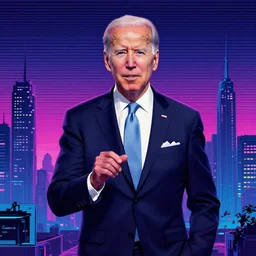 Joe Biden memes, dark Brandon rising, vaporwave aesthetic