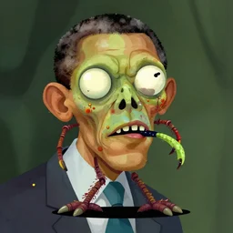 illustration of a pollen zombie. art by barack obama