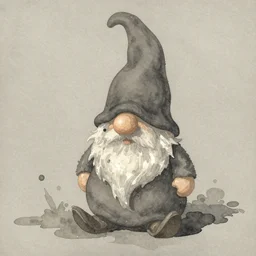 muted color!! ( ( ( ( ( ( ( ( ( ( ( ( ( ( ( ( ( watercolor of a ( ( gnome ) ) painterly, granular dripping running. very muted colors. ) ) ) ) ) ) ) ) ) ) ) ) ) ) ) ) ) by jean - baptiste monge!!!!!!!!!!!!!!!!!!!!!!!!!!!!!!