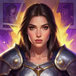 head-on symmetrical centered painted portrait, Imogen Poots as a D&D Paladin, matte painting Arcane DOTA Hearthstone pixar, maya engine on stylized background splash comics global illumination lighting artstation, by RHADS, Lois van baarle, ilya kuvshinov, rossdraws