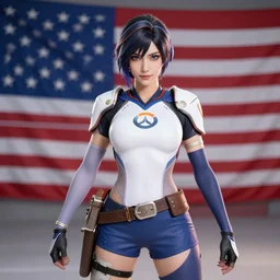tracer from overwatch as president of the united states of america