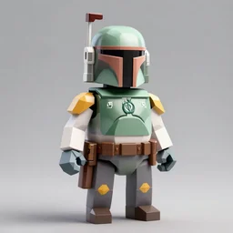 Low poly Boba Fett, detailed, 8k