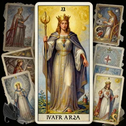 the empress from major arcana character concept art, digital painting, mixed media, trending on artstation and deviantart, epic composition, magnum opus, highly detailed, 8 k