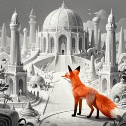 a fox discovering the lost city of atlantis, artstation, by Sakimichan, intricate, elegant, highly detailed, digital painting, smooth, sharp focus