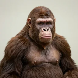 a medium shot portrait photograph of vladimir putin as a great ape, dslr photography