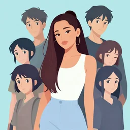 ariana grande as jesus clean cel shaded vector art. behance hd by lois van baarle, artgerm, helen huang, by makoto shinkai and ilya kuvshinov, rossdraws, illustration