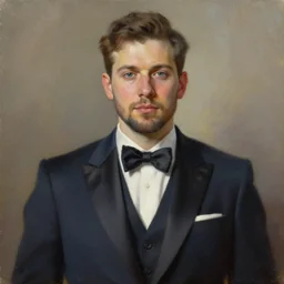 a portrait of a fly wearing an elegant suit, oil painting, artstation