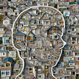 Human head shaped house by Esao Andrews