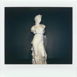 Polaroid photo of fragmented greek sculpture of Kiki delivery service