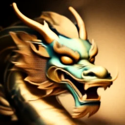 portrait of a dragon's head,
