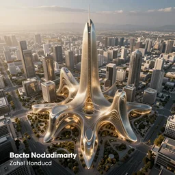 a fractal parametric design city by zaha hadid