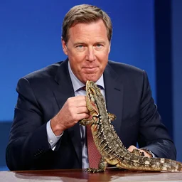 Tucker Carlson eating a lizard