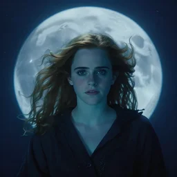 dark underwater portrait of the moon queen of the ocean by emma watson, 5 0 mm