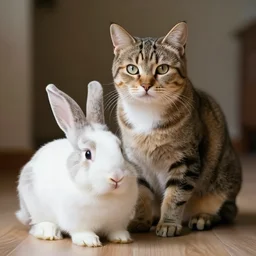 a cat and rabbit hybrid