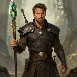 ben aflek as a dnd character fantasy art.