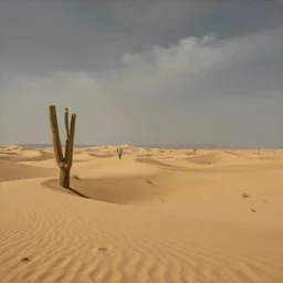hyper realistic, high detail photo of desert scene painted like picasso, beautiful, dreary lighting