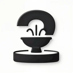 a 2 d fountain icon, rough edges, modern design, dark paint, in the style of ancient greece, high resolution, white backround, no numbers, no letters, extremely detailed, clean, vector, 4 k, concept art, award winning, black and white,