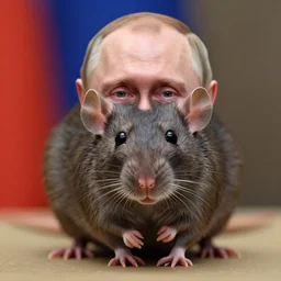 rat with Putin's face, clear photo ultra hd 4k