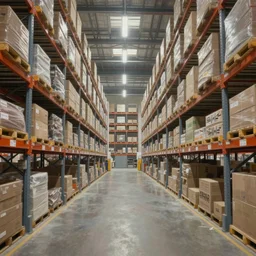a huge infinite warehouse in a painting from stalenhag, 4 k, 8 k, hdr, artstation, concept art