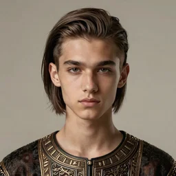 portrait young jaden smith as ancient libu, bob cut, intricate, elegant, highly detailed, digital painting, artstation, concept art, smooth, sharp focus, illustration, orientalism, bouguereau, rutkowski, mucha