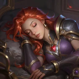 an overwatch hero sleeping