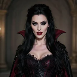 photo of a beautiful vampire woman