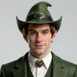 an elf in a suit, gatsby hat, detailed portrait, detailed face, perfect lighting hd, 4 k, realistic, photorealistic, octane render