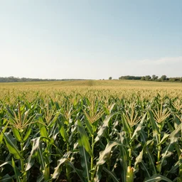 stylized hyper detailed corn field in rural pennsylvania