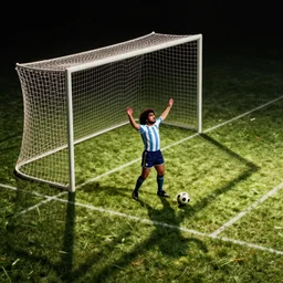 Maradona scores a goal