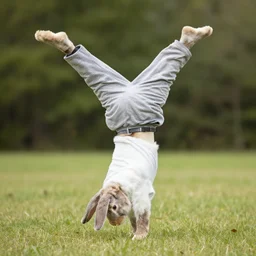 rabbit handstand