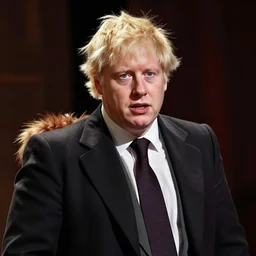 Boris Johnson as the Scarecrow from the wizard of oz. Boris Johnsons debut on stage