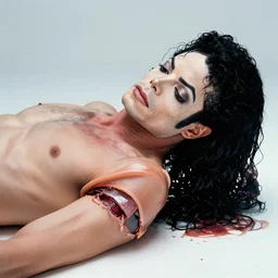 disturbing picture of michael jackson plastic surgery falling off