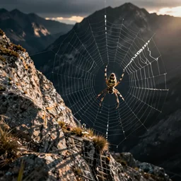 looking out on the edge of the world as seen through a spider