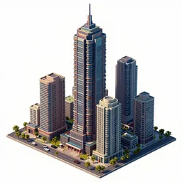 battlemap game asset, apartment building cyberpunk city