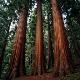 giant redwood trees by hokusai
