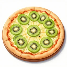 pizza with kiwi topping