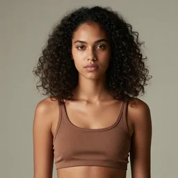 photo of a young brazilian model in the style of terry richardson