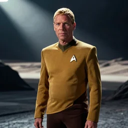 jean luc picard as an sttng klingon, star trek the next generation, film still