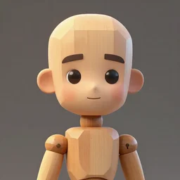 low poly cartoony character concept art of the living wooden mannequin dummy | | pixar - cute - fine - face, pretty face, realistic shaded perfect face, fine details by stanley artgerm lau, wlop, rossdraws, james jean, andrei riabovitchev, marc simonetti, and sakimichan, trending on artstation